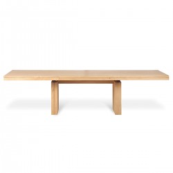 Ethnicraft Oak Double Extendable Dining Table - W200/D100/H76cm – Solid Oak